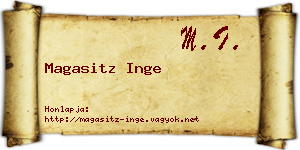 Magasitz Inge névjegykártya